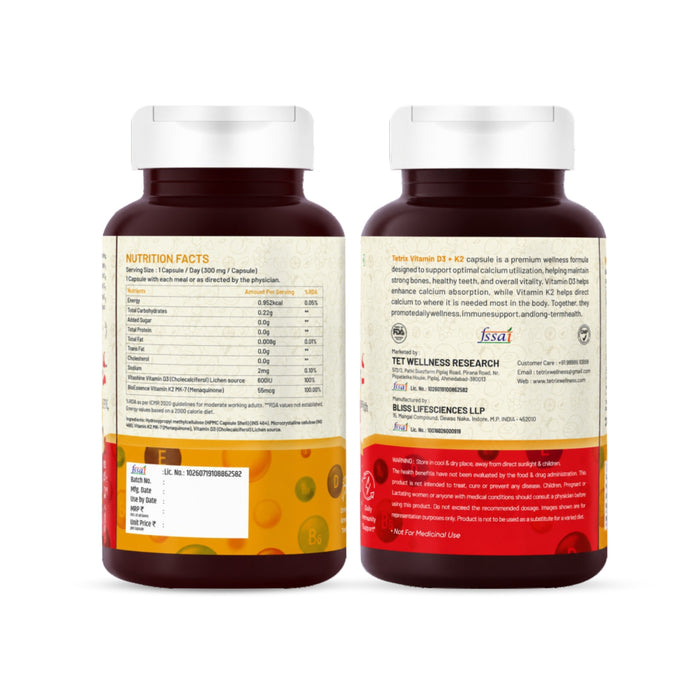 Tetrix D3 + K2 — Bone, Immunity and Heart Health