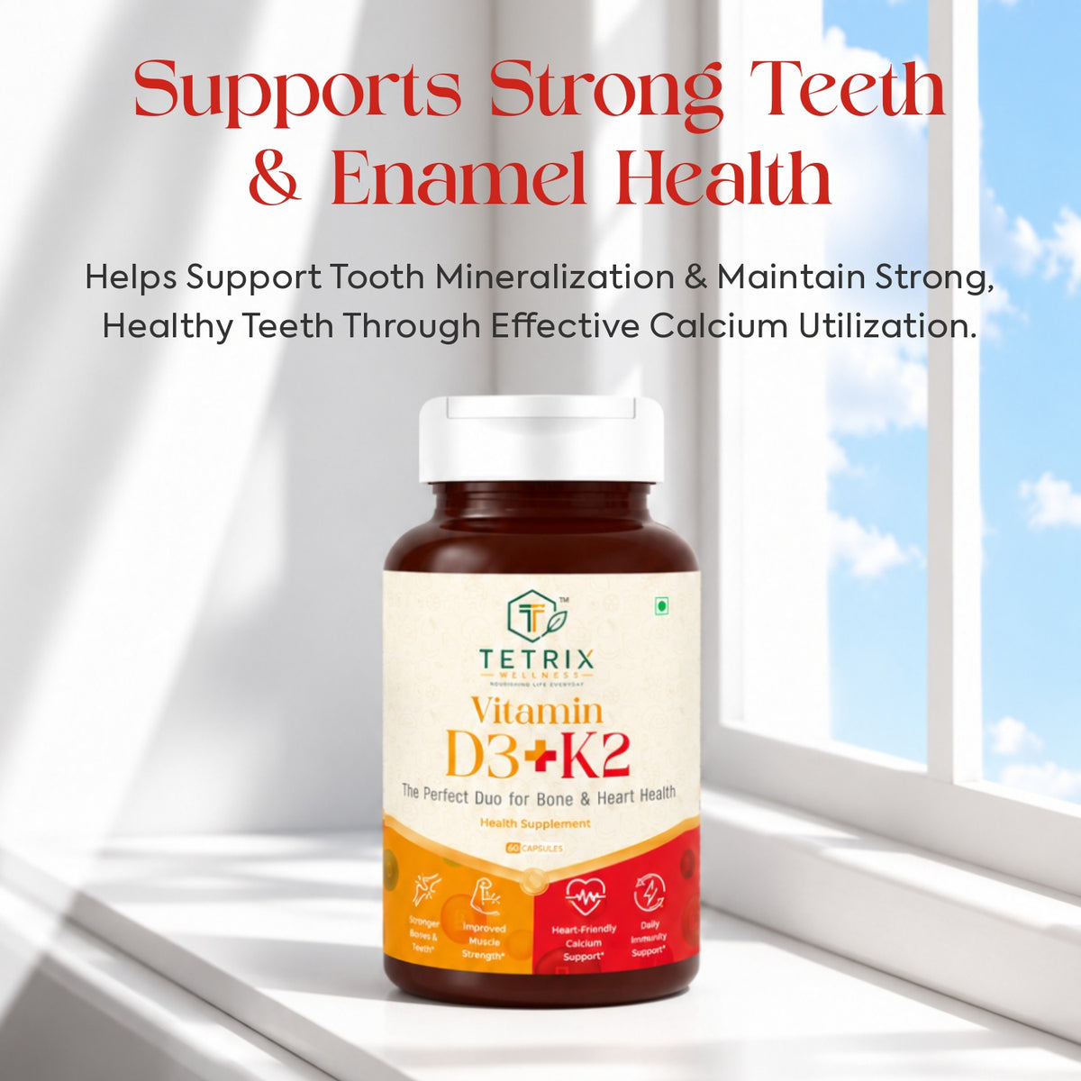 Tetrix D3 + K2 — Bone, Immunity and Heart Health