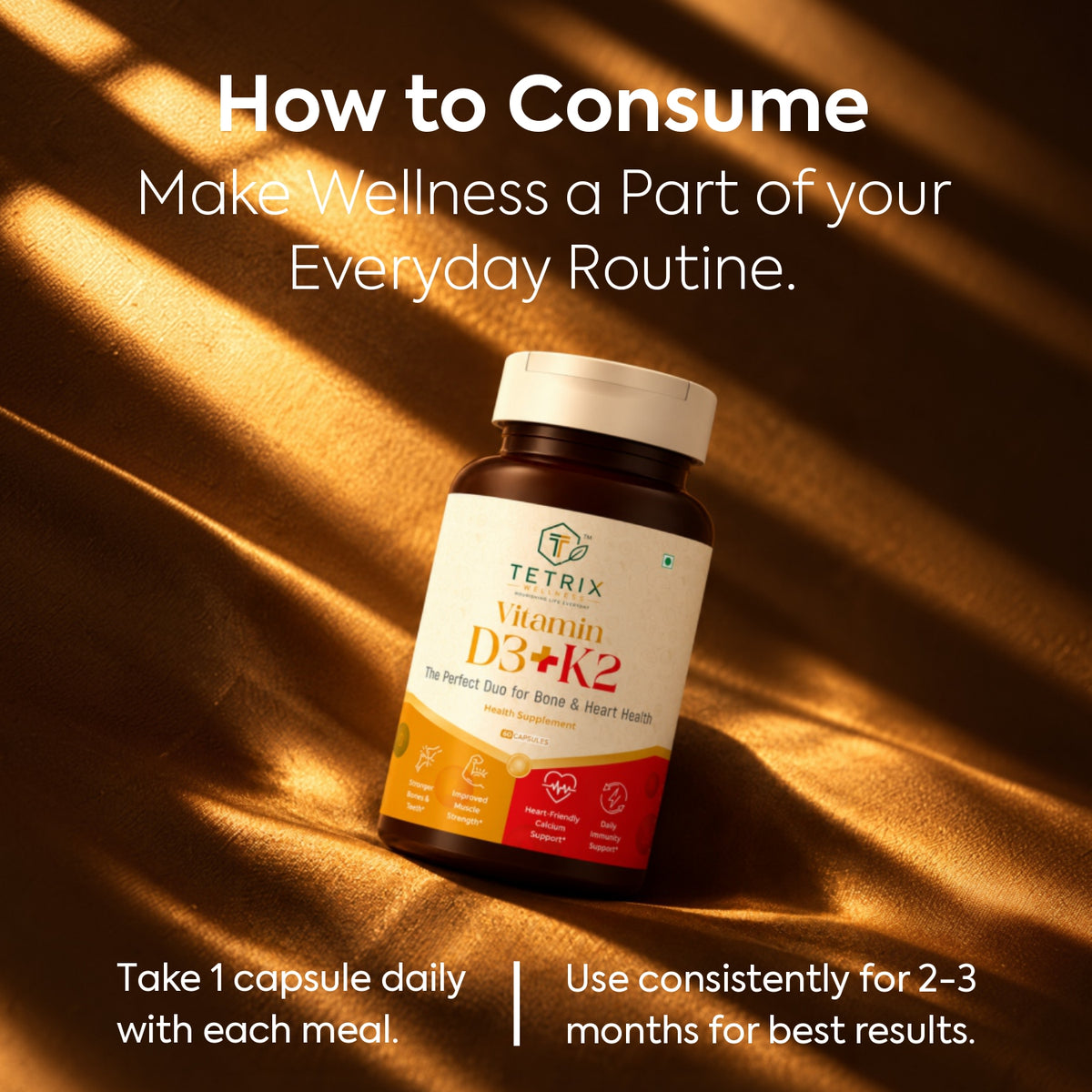 Tetrix D3 + K2 — Bone, Immunity and Heart Health