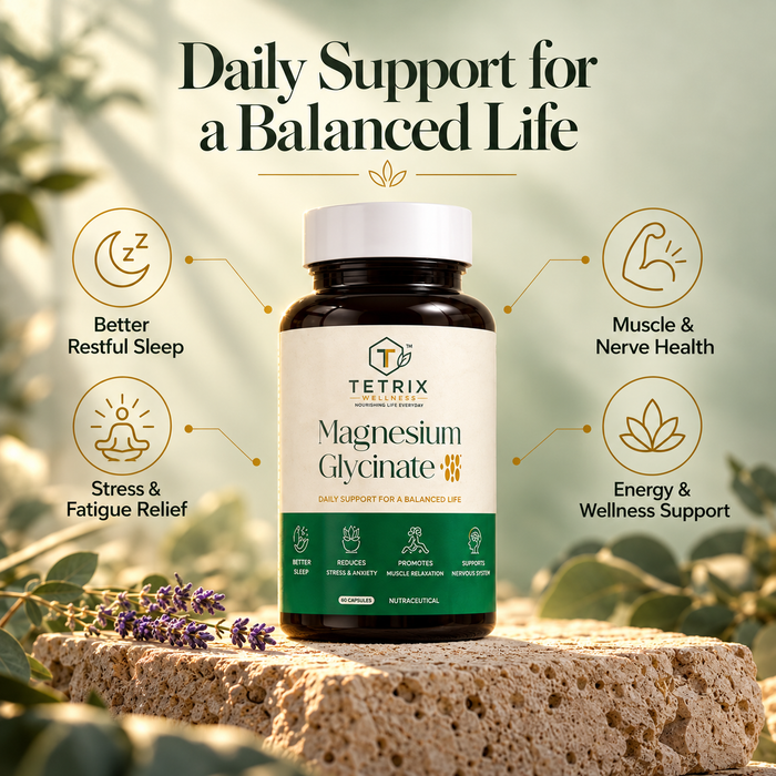 Tetrix Magnesium Glycinate + B6 — Sleep, Muscle and Nerve Support