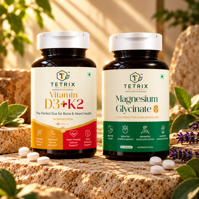 Tetrix Bone and Muscle Duo — D3 K2 + Magnesium Glycinate
